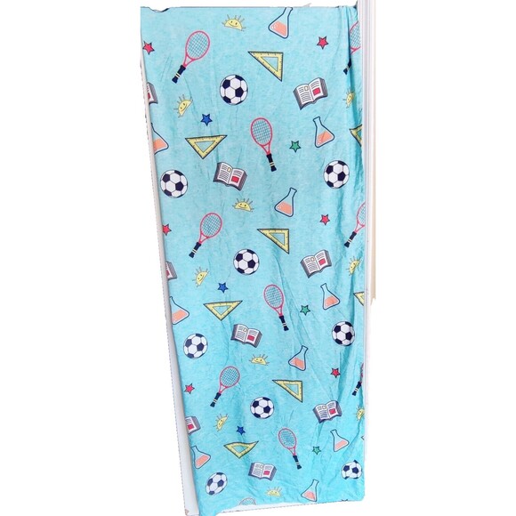Ryans World Twin Flat Sheet Only With 1 Pillow Case Twin Bed Preowned GUC Soccer - Picture 1 of 10